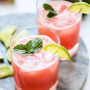 Made with only 3 ingredients, this Mexican Watermelon Water (Agua de Sandia) is a light and refreshing drink that's easy to make and low in calories. Add some vodka or tequila for a great summer cocktail!