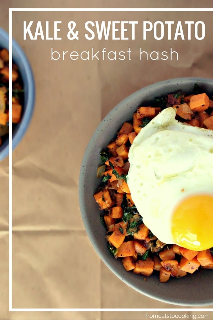 Kale and Sweet Potato Breakfast Hash - Gluten free, Grain free, Dairy free, Vegetarian, Paleo