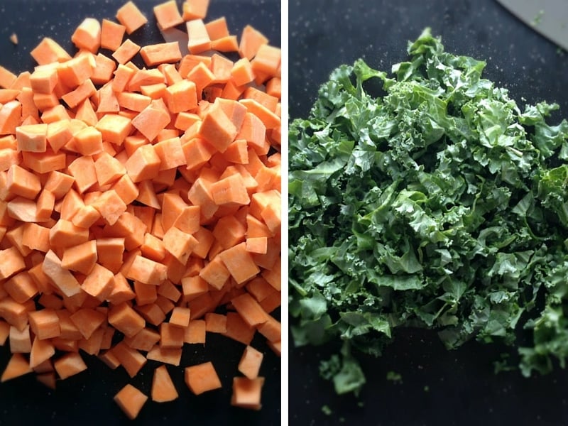 Kale and Sweet Potato Breakfast Hash - Gluten free, Grain free, Dairy free, Vegetarian, Paleo