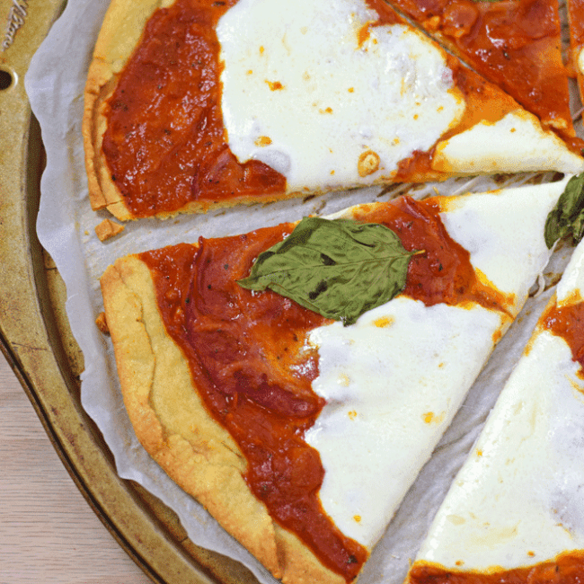 Made with almond and potato flour, this Gluten Free Pizza Crust is one of my favorites. It's a nice thin crust that isn't overly "rice-y" like many gluten free mixes.
