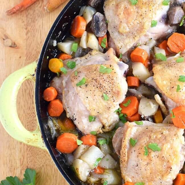 Oven Roasted Chicken With Winter Vegetables