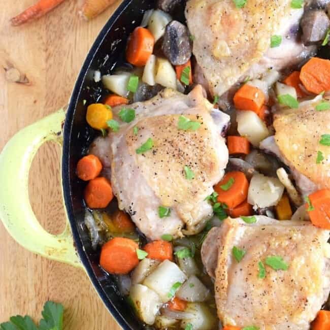 Oven Roasted Chicken With Winter Vegetables