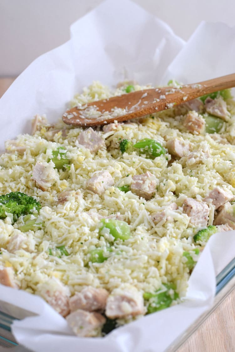 Broccoli and Cauliflower Rice Chicken Casserole Isabel Eats