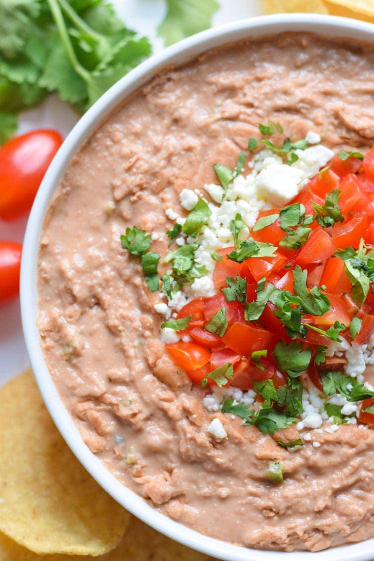 The Best Creamy Bean Dip Recipe Isabel Eats Easy Mexican Recipes 