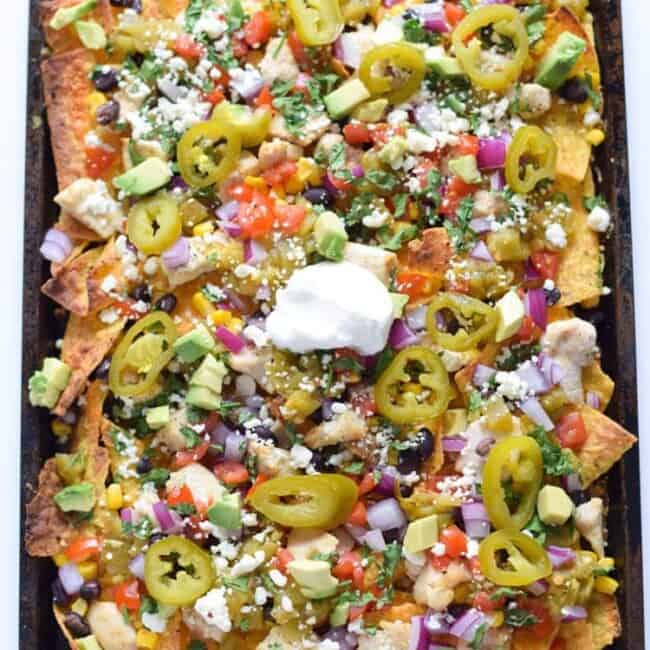 Cheesy Sheet Pan Nachos - Isabel Eats