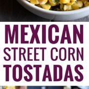 Diese Mexican Street Corn Tostadas aus Mais in Dosen, Cotija-Käse und gehacktem Koriander sind in nur 15 Minuten fertig und eignen sich für ein einfaches Mittag- oder schnelles Abendessen, das auch glutenfrei und vegetarisch ist.