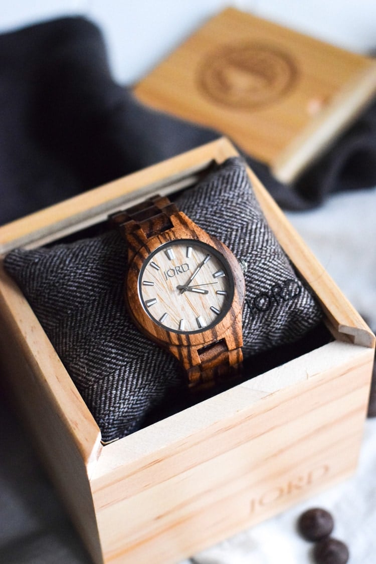 JORD Wood Watch - Fieldcrest Zebrawood & Maple