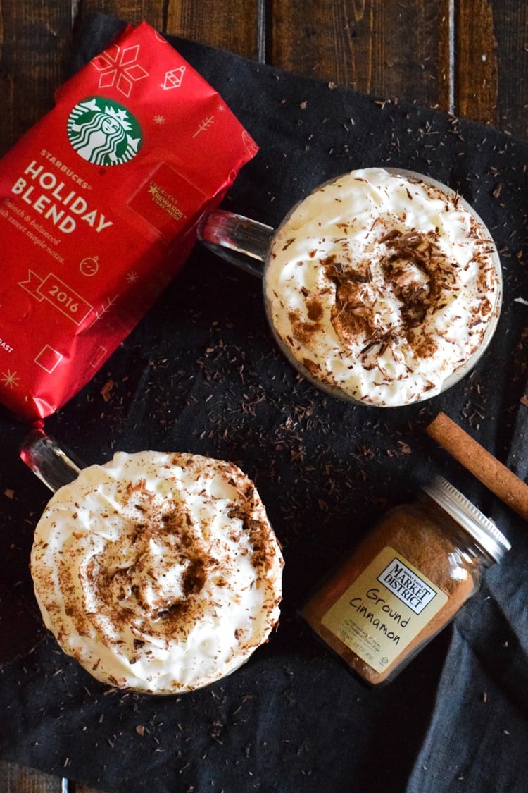 This Mexican Tres Leches Coffee topped with a mountain of whipped cream, cinnamon and chocolate shavings is easy to make at home and irresistibly yummy! Perfect for the holidays and the cold winter nights!
