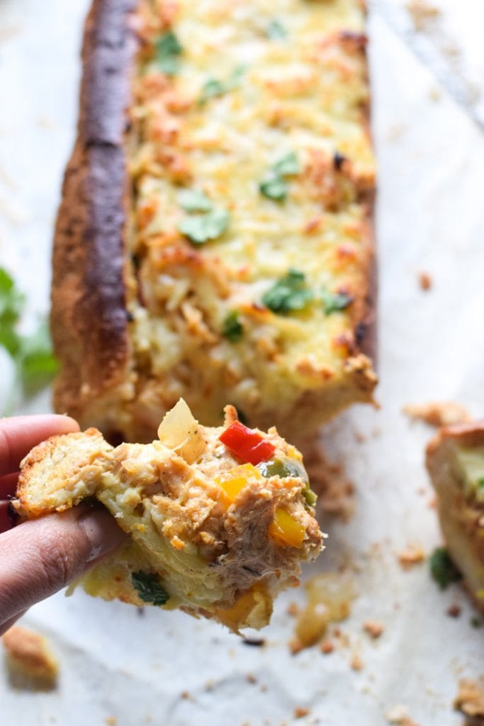 Chicken Fajita Stuffed French Bread Isabel Eats