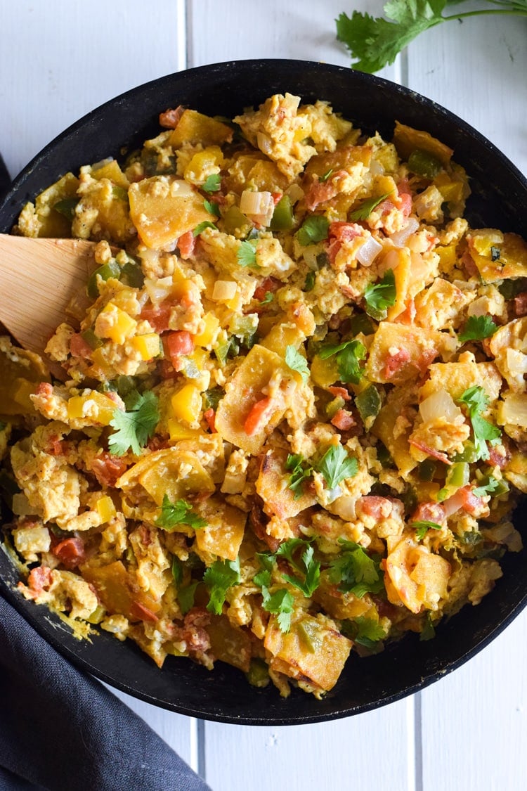 Migas Mexican Egg  Tortilla Breakfast Skillet