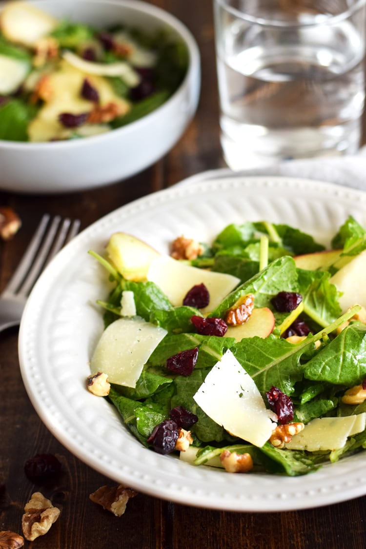 Apple Pear Salad with Honey Cilantro Vinaigrette - Isabel Eats