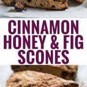 These easy to make Cinnamon Honey & Fig Scones are sweetened with honey, cinnamon and filled with black mission figs. Great for breakfast, brunch or dessert!