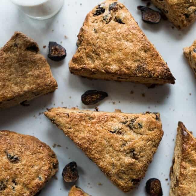 These easy to make Cinnamon Honey & Fig Scones are sweetened with honey, cinnamon and filled with black mission figs. Great for breakfast, brunch or dessert!