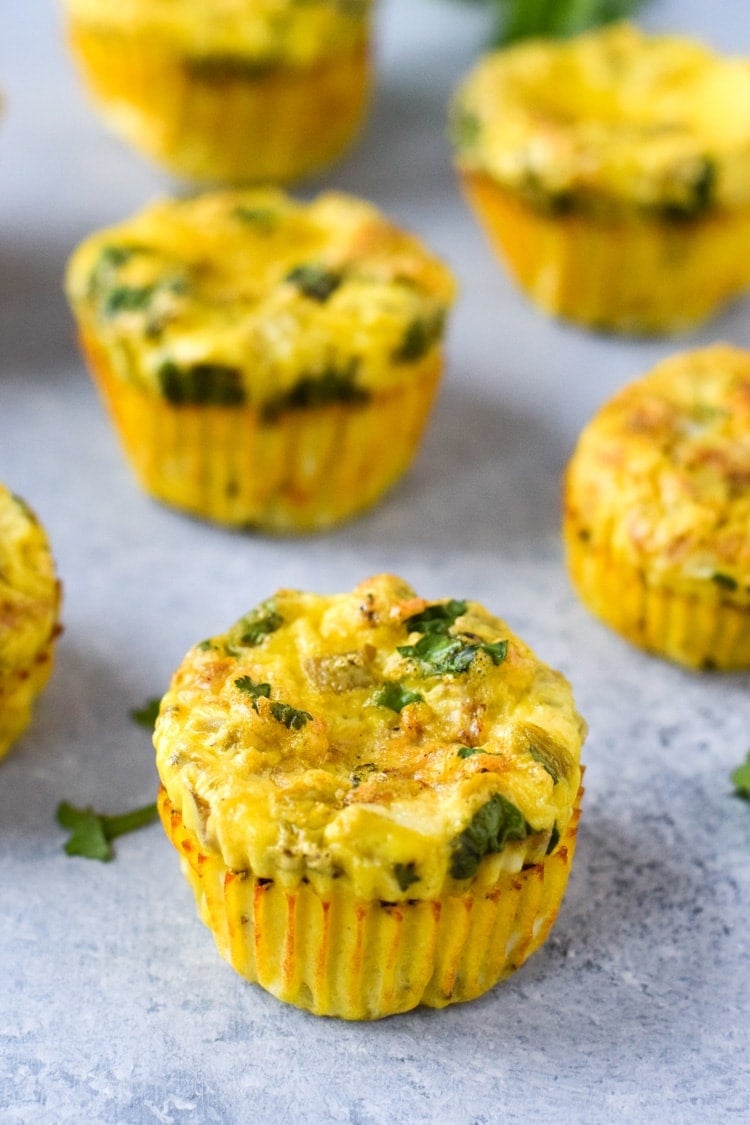 Chicken and Green Chile Egg Muffins - 25 Healthy Mexican Food Recipes