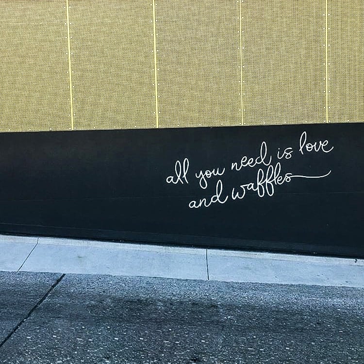 Waffleonia wall in Oklahoma City