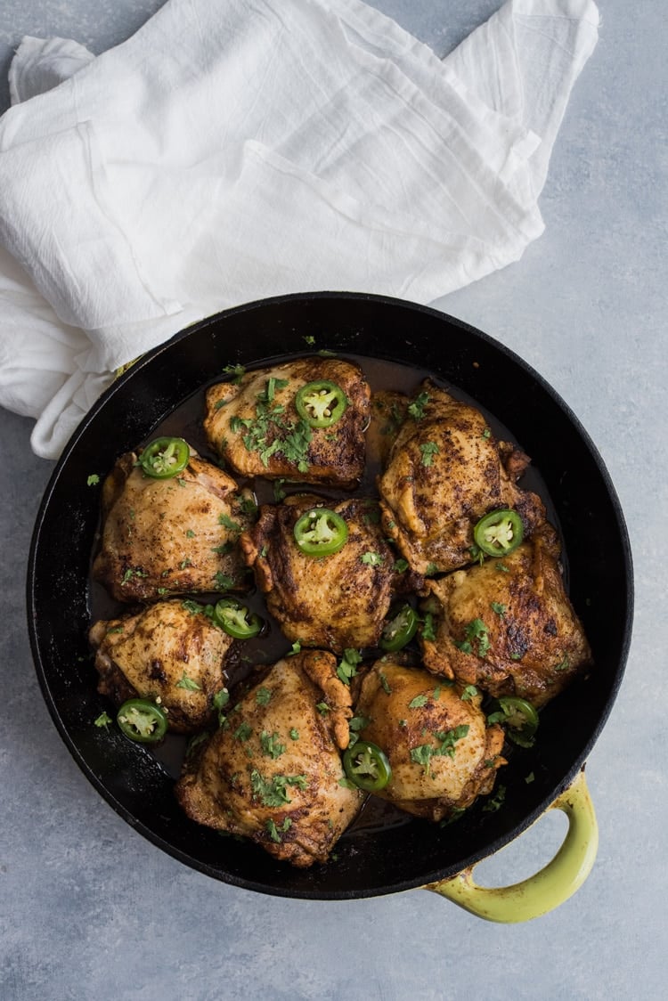 This Easy Baked Mexican Chicken is quickly marinated in chili powder, cumin, oregano, and lime juice for a quick and easy weeknight dinner!