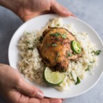 This Easy Baked Mexican Chicken is quickly marinated in chili powder, cumin, oregano, and lime juice for a quick and easy weeknight dinner!