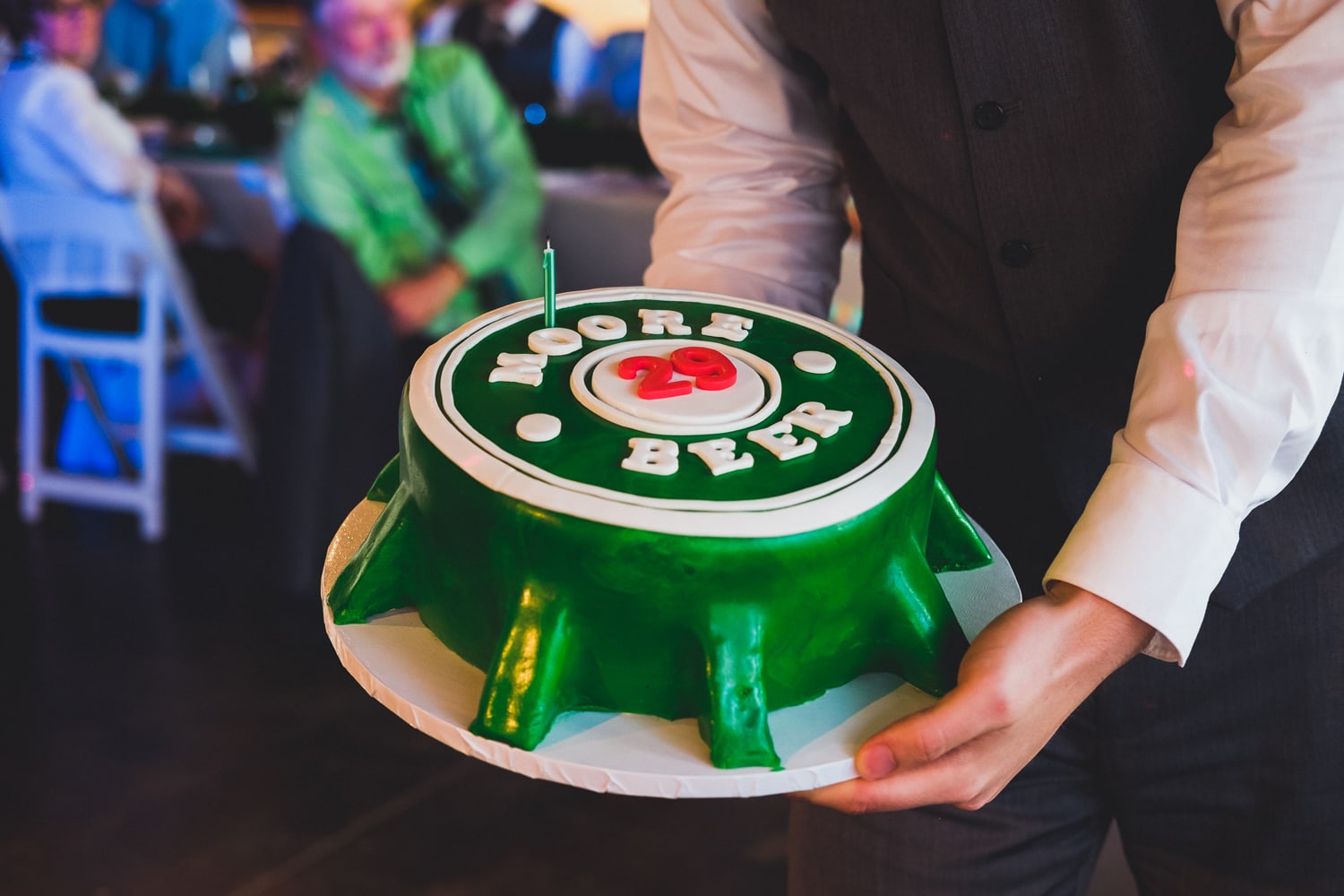 Stacie's Cake groom's cake at John Moore and Isabel Orozco Moore wedding at IAO Gallery in Oklahoma City // Photo by Leia Smethurst Photography