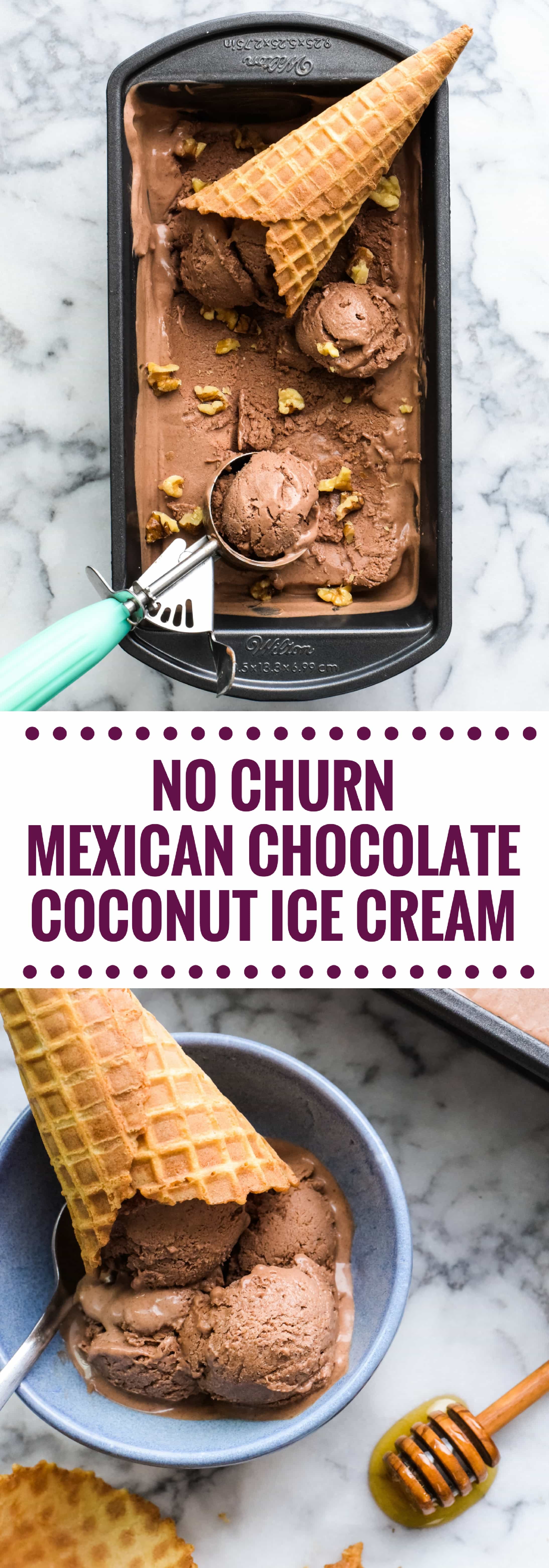 No Churn Mexican Chocolate Coconut Ice Cream Isabel Eats