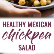 This Healthy Mexican Chickpea Salad recipe is fresh, easy to make and packed with nutritious ingredients ready in only 15 minutes! (gluten free, vegetarian, vegan)