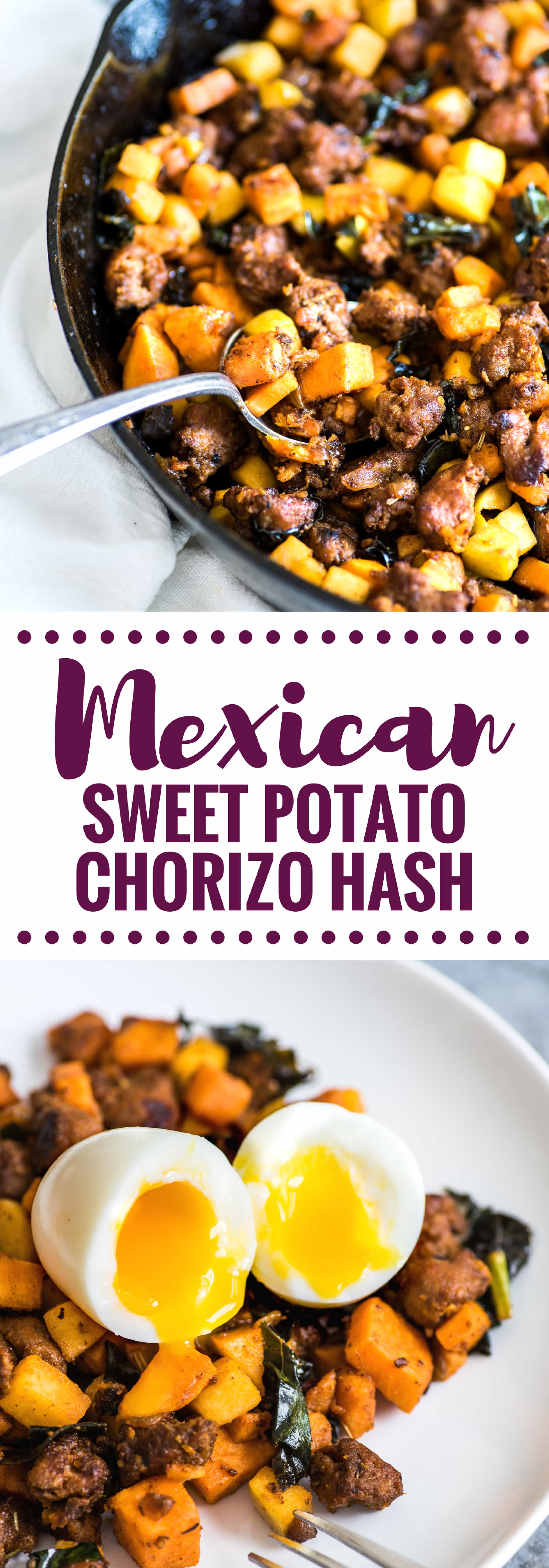 Mexican Chorizo Sweet Potato Hash with Soft Boiled Eggs Isabel Eats