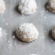 These Mexican Wedding Cookies (Polvorones) are rich, buttery and crumbly shortbread cookies that melt in your mouth and are absolutely irresistible!
