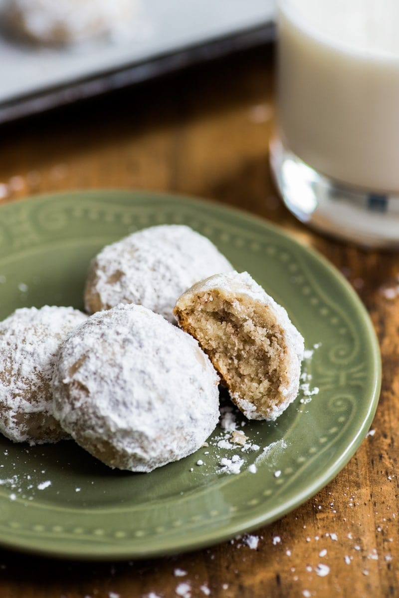 These Mexican Wedding Cookies (also known as polvorones) are rich, buttery and crumbly cookies made from pecans that melt in your mouth and are absolutely irresistible!