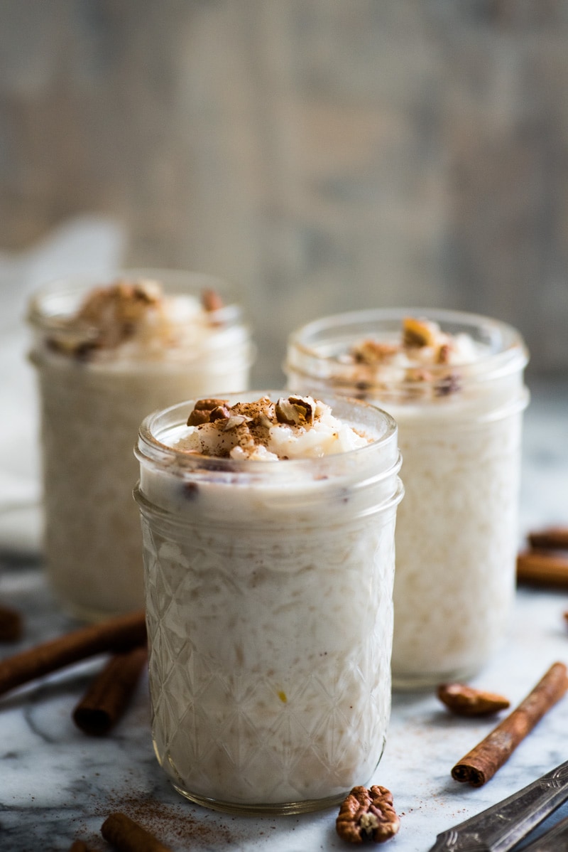 arroz con leche with almond milk