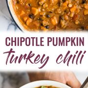 pin for easy turkey pumpkin chili