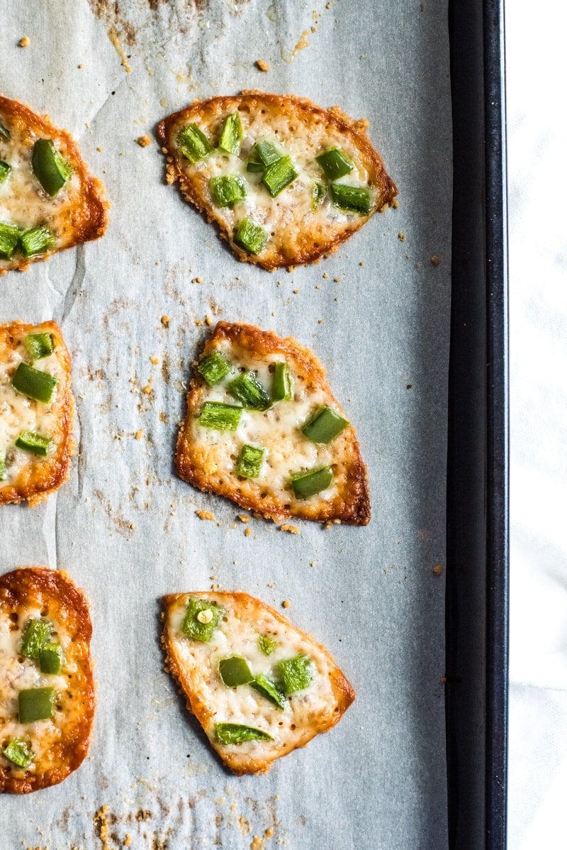 Jalapeno Parmesan Crisps via Isabel Eats