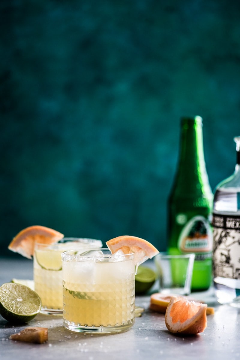 This Mexican Paloma Cocktail is a light and refreshing drink featuring tequila, grapefruit and lime. It's easy to make and is great year round!