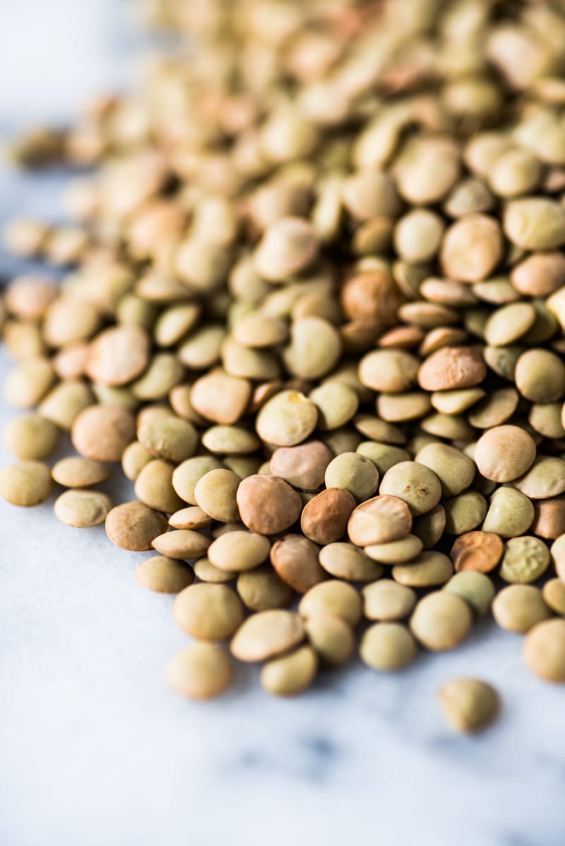 Lentils on a table.