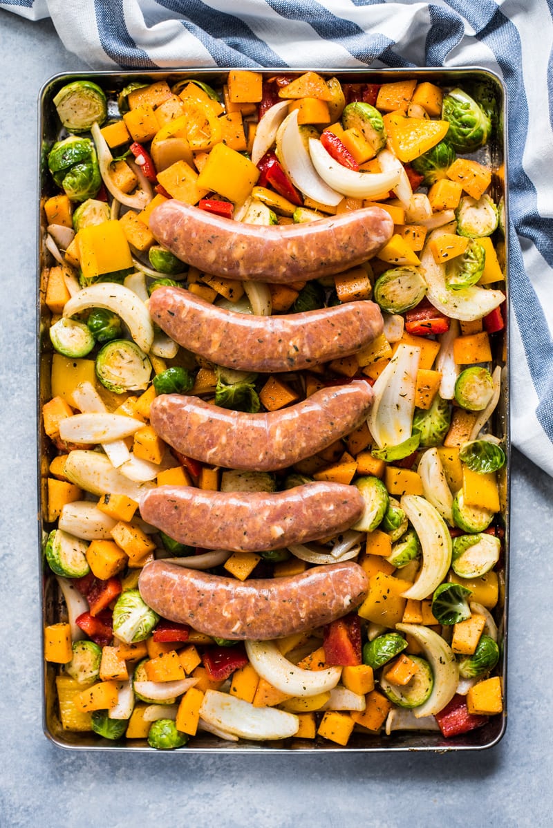 Sheet Pan Sausage with Veggies - The Defined Dish