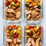 This Healthy Sheet Pan Sausage and Veggies recipe is easy, delicious and perfect for meal prep. It's gluten free, dairy free and paleo and Whole30.