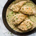 This Cilantro Lime Chicken is a creamy low carb and gluten free dish perfect for any night of the week!