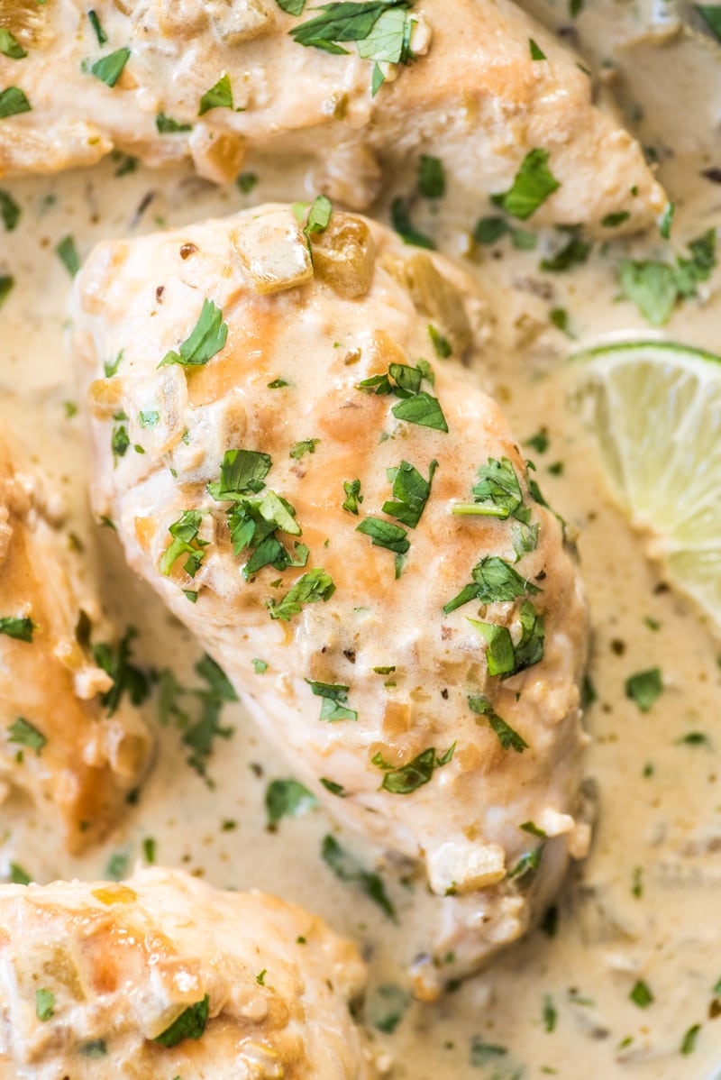 This Cilantro Lime Chicken is a creamy low carb and gluten free dish perfect for any night of the week!