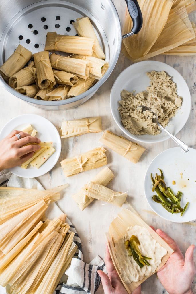 Green Chile and Cheese Vegetarian Tamales Isabel Eats