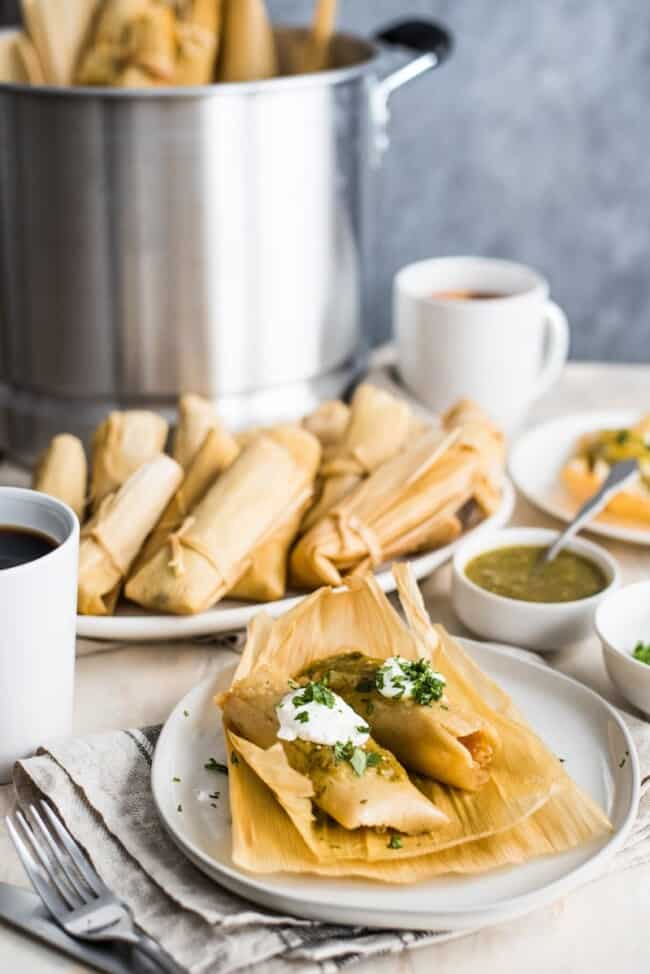 Green Chile and Cheese Vegetarian Tamales Isabel Eats