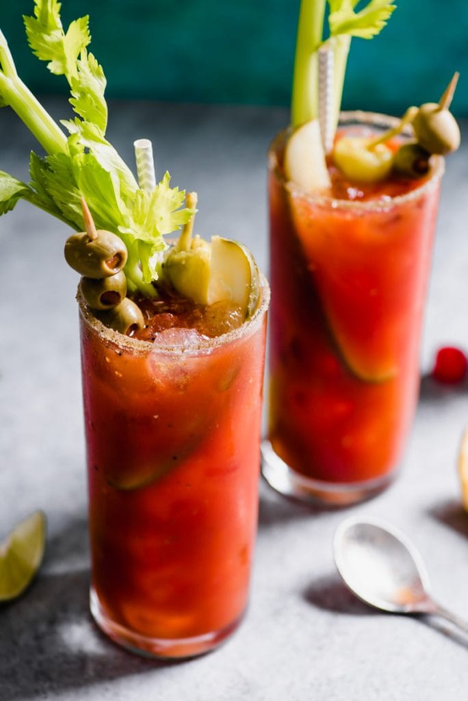 This Mexican Bloody Maria cocktail is made with tequila and lime juice for a fun twist on the classic Bloody Mary.