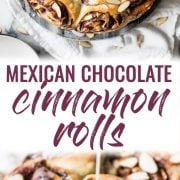 These Mexican Chocolate Cinnamon Rolls filled with cocoa powder, brown sugar and cinnamon are a comforting winter breakfast and brunch treat!