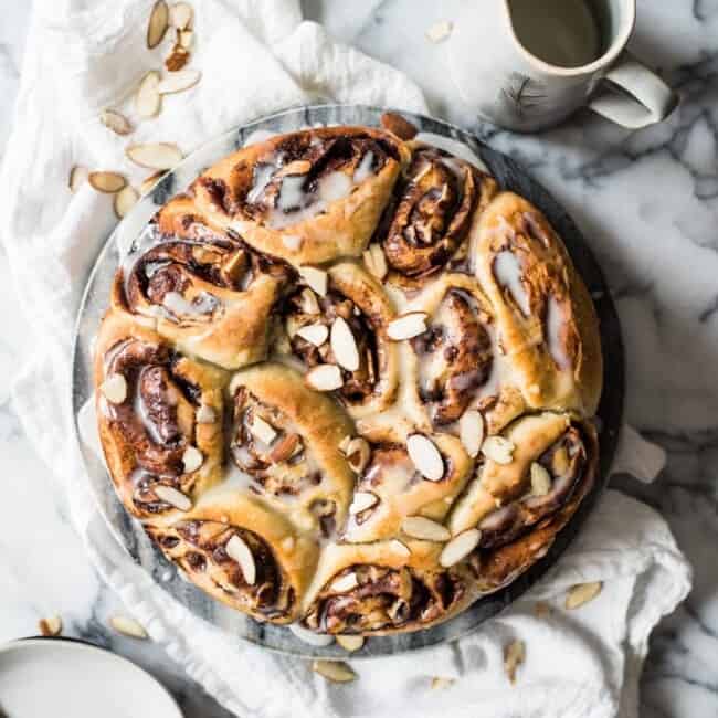 These Mexican Chocolate Cinnamon Rolls filled with cocoa powder, brown sugar and cinnamon are a comforting winter breakfast and brunch treat!