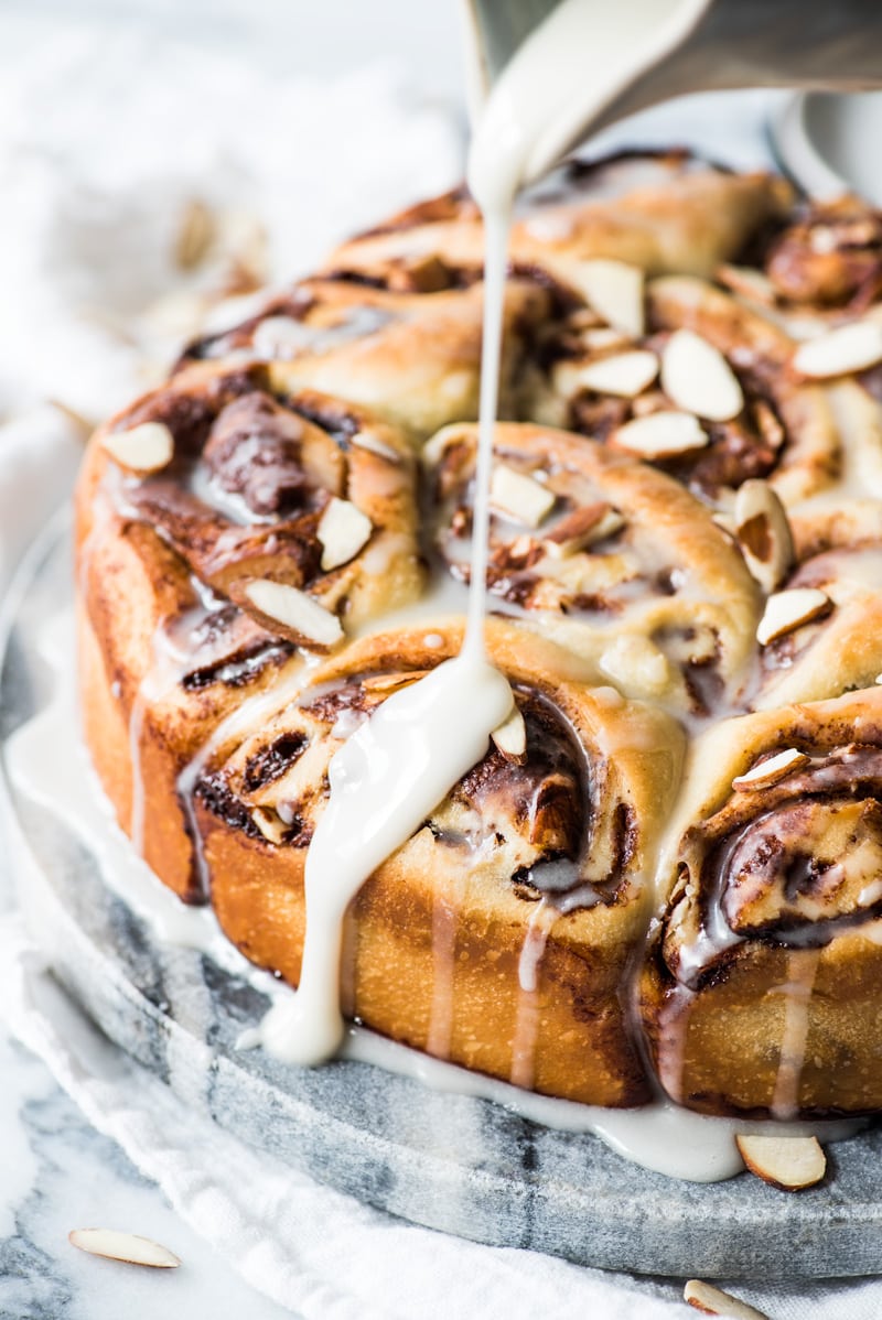 These Mexican Chocolate Cinnamon Rolls filled with cocoa powder, brown sugar and cinnamon are a comforting winter breakfast and brunch treat!