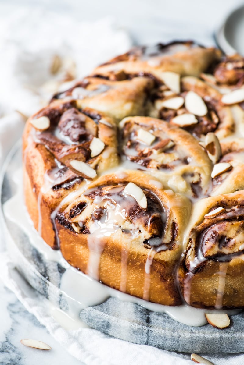 These Mexican Chocolate Cinnamon Rolls filled with cocoa powder, brown sugar and cinnamon are a comforting winter breakfast and brunch treat!