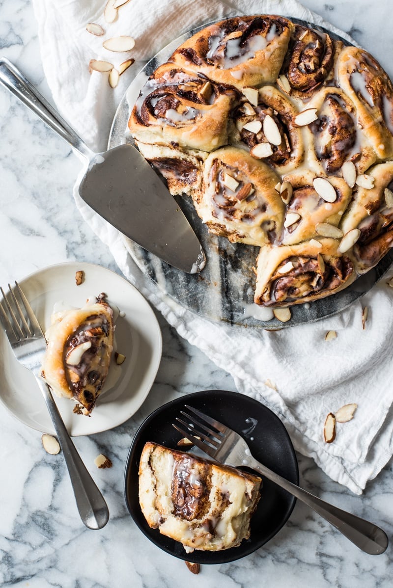 These Mexican Chocolate Cinnamon Rolls filled with cocoa powder, brown sugar and cinnamon are a comforting winter breakfast and brunch treat!