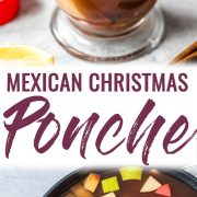 Mexican Christmas Ponche is a warm and comforting fruit punch made with apples, pears, oranges and guavas and spiced with cinnamon, cloves, tamarind and hibiscus.