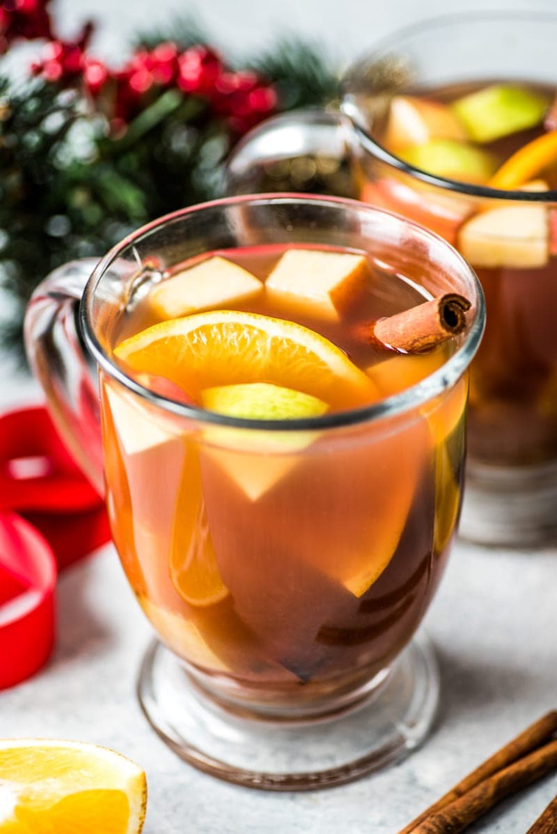 Mexican Ponche is a warm and comforting fruit punch made with apples, pears, oranges and guavas and spiced with cinnamon, cloves, tamarind and hibiscus.