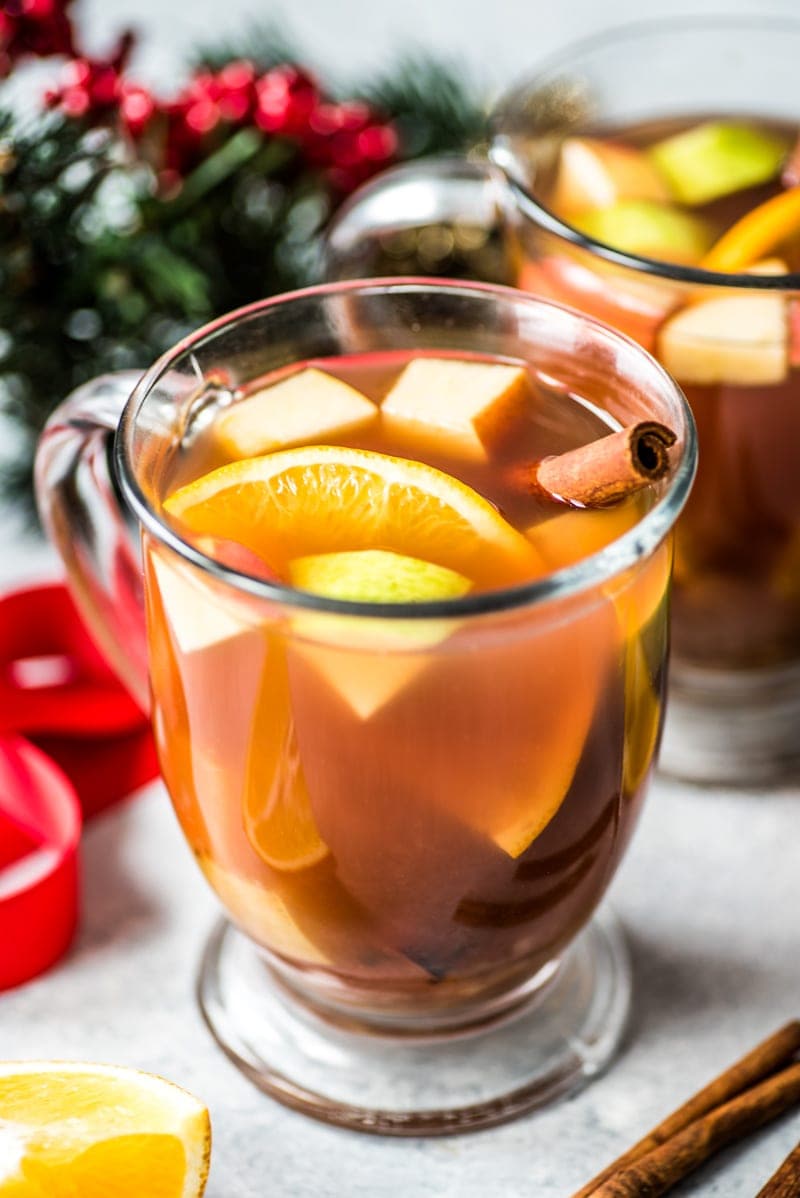 Mexican Ponche is a warm and comforting fruit punch made with apples, pears, oranges and guavas and spiced with cinnamon, cloves, tamarind and hibiscus. 