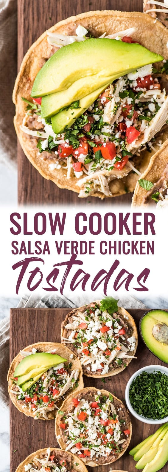 Slow Cooker Salsa Verde Chicken Tostadas Isabel Eats