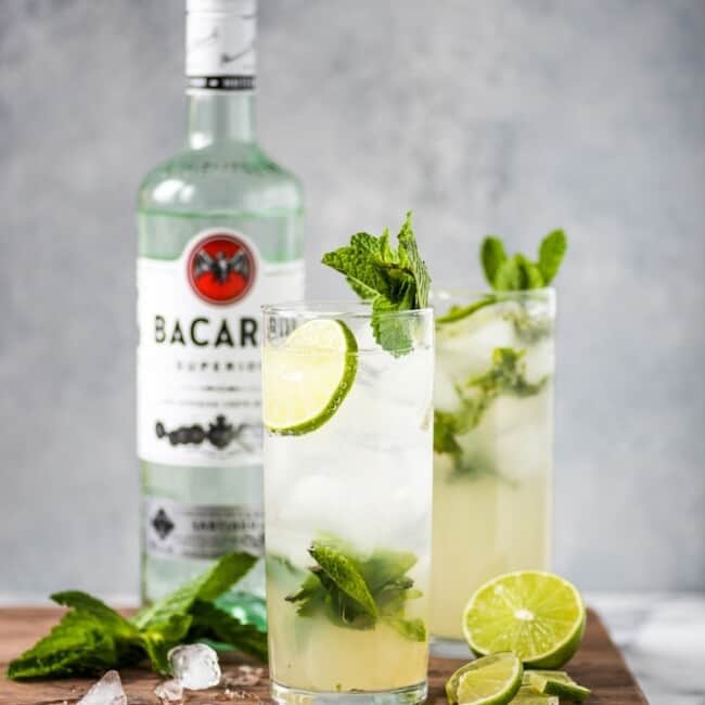 This Classic Mojito Recipe is one of the most refreshing cocktails you'll ever have! Made with white rum, lime juice and fresh mint leaves, this drink is a definite crowd pleaser.