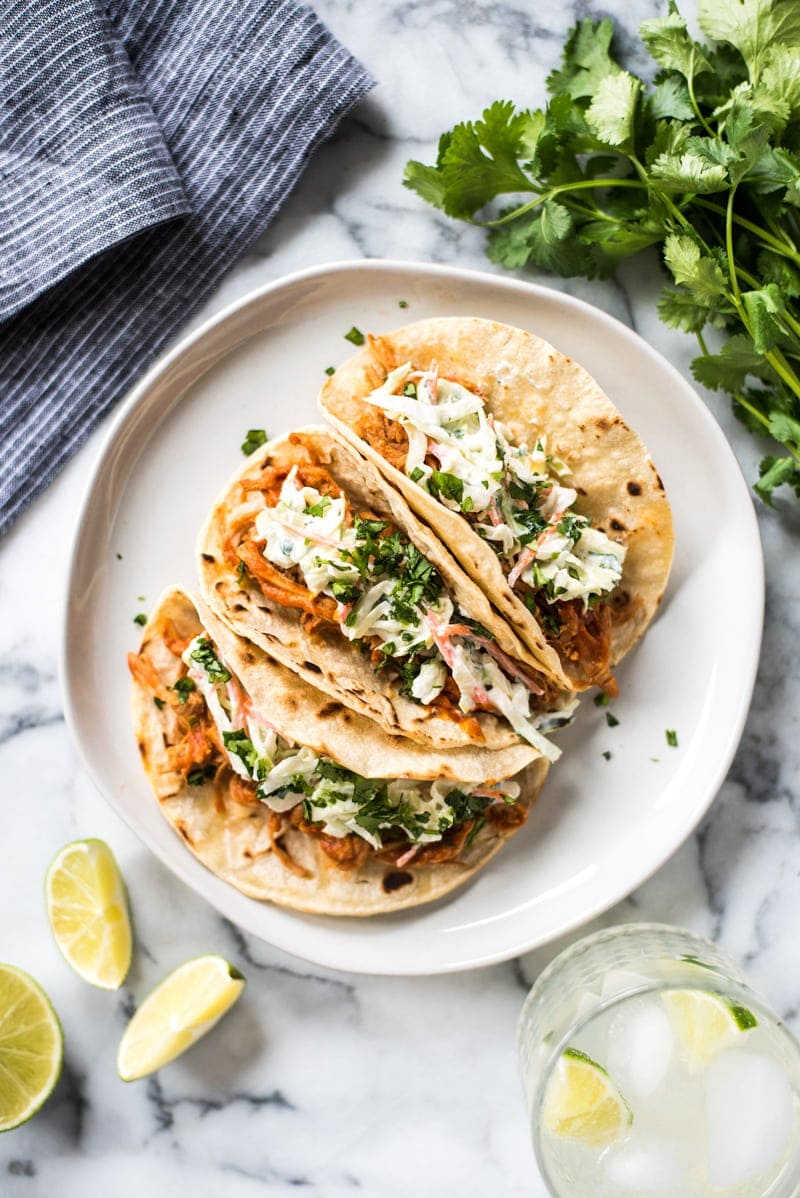 Slow Cooker BBQ Pulled Pork Tacos